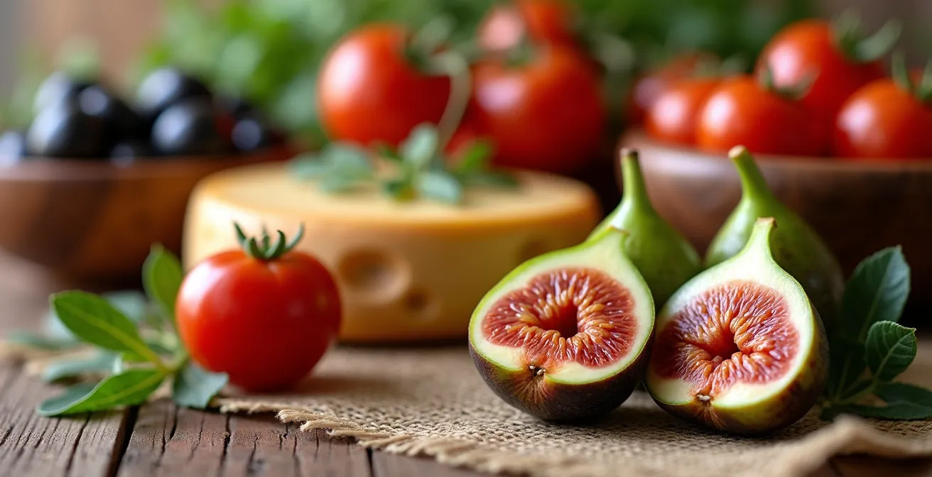 Close-up of fresh Mediterranean produce at Nice market with vibrant colors